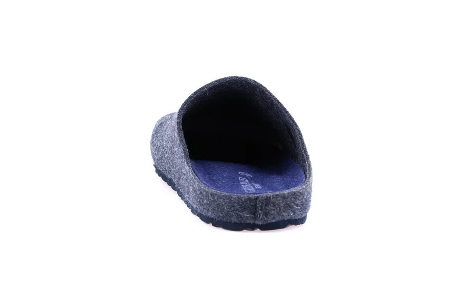 Grunland Ciabatta da Uomo in Feltro | Karl CI1457 Navy 42 Grunland Ciabatta da Uomo in Feltro | Karl CI1457 Navy 42