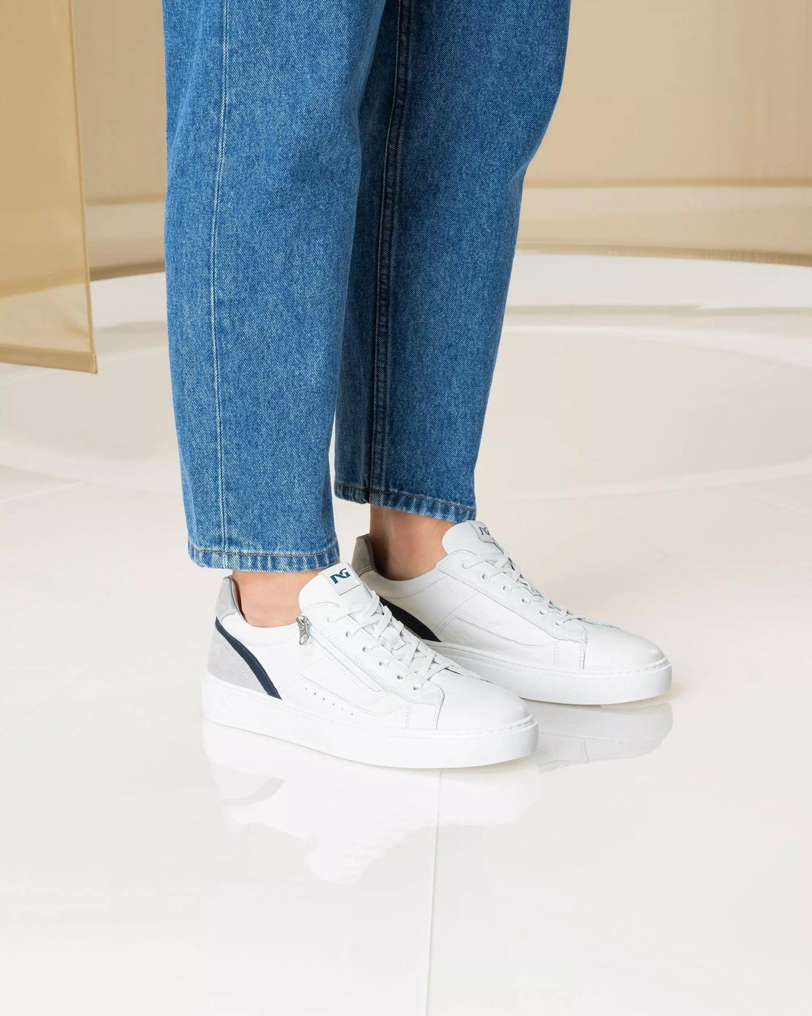Sneakers Uomo in Pelle e Camoscio