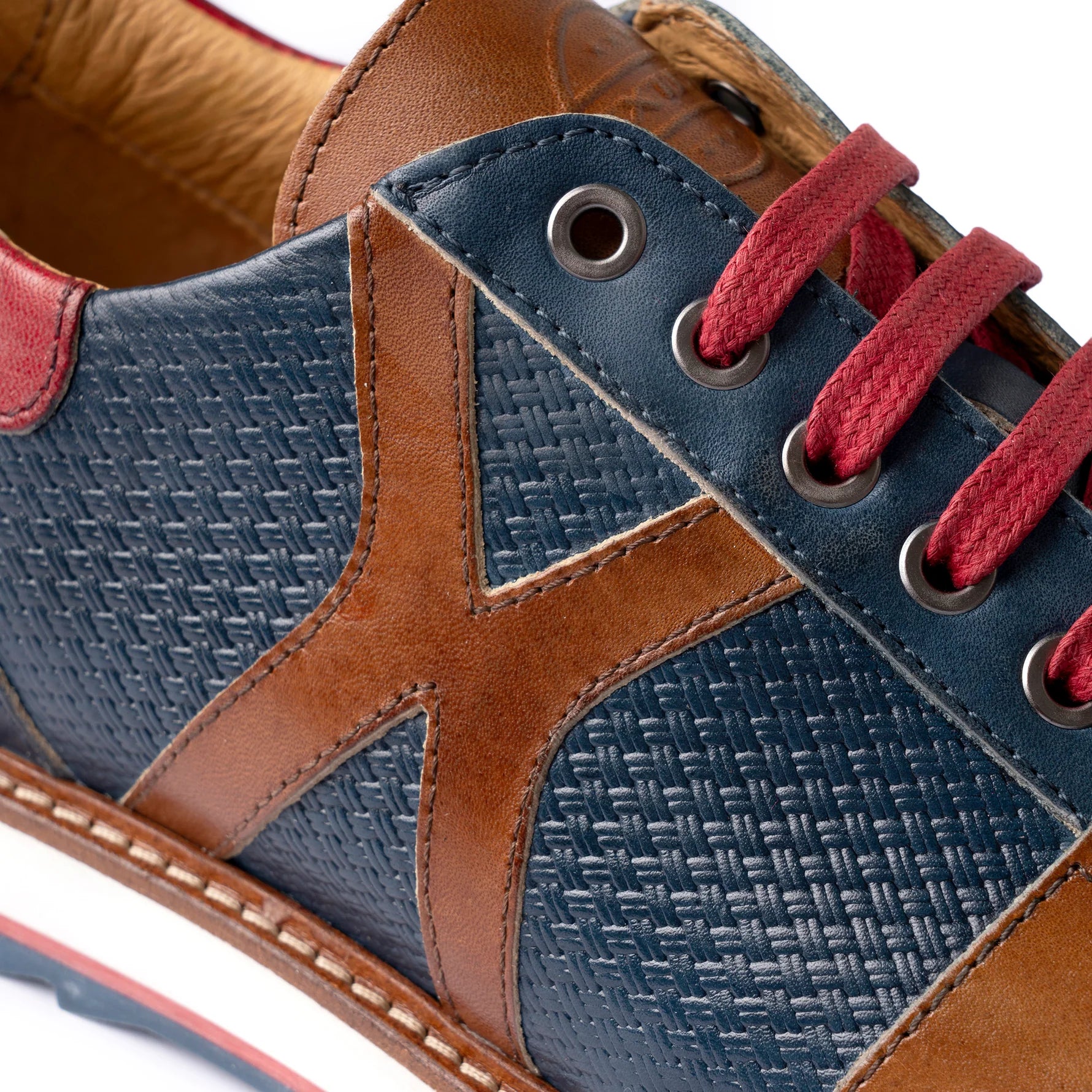 Sneakers Uomo Pelle Di Vitello Oceano